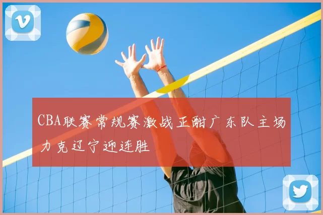 CBA联赛常规赛激战正酣广东队主场力克辽宁迎连胜